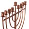 Vintiquewise Modern Solid Metal Judaica Hanukkah Menorah 9 Branched Candelabra, Copper Medium QI004119.BR.M - alternate 5